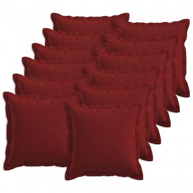 vidaXL Povlak na polštář 12 pcs HOUTEN Víno Červené 50 x 50 cm