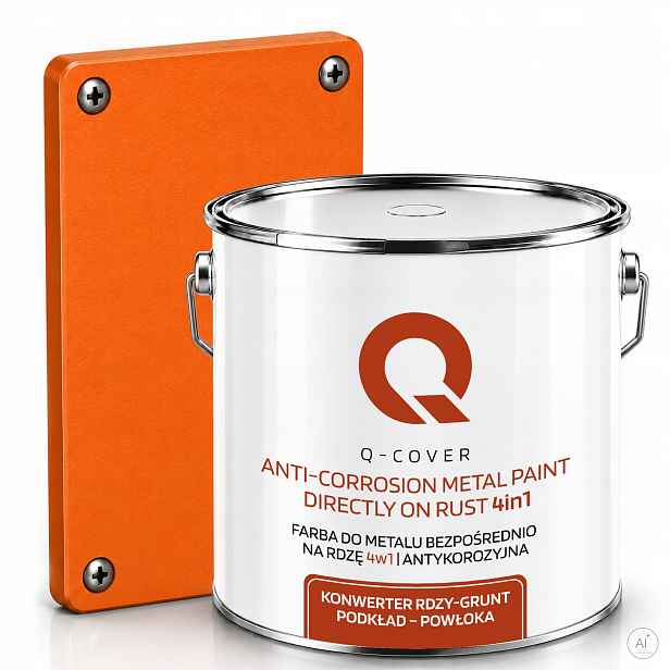 Barva Na Kov Na Rez Ocel 4v1 Červená Oranžová Ral 2008 Polomat 2.5L