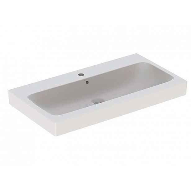 Geberit iCon - Umyvadlo 90x49 cm, otvor pro baterii, s přepadem, bílá 124590000