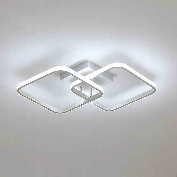Stropní Led lampa, moderní čtvercový lustr, 42W, 6500K