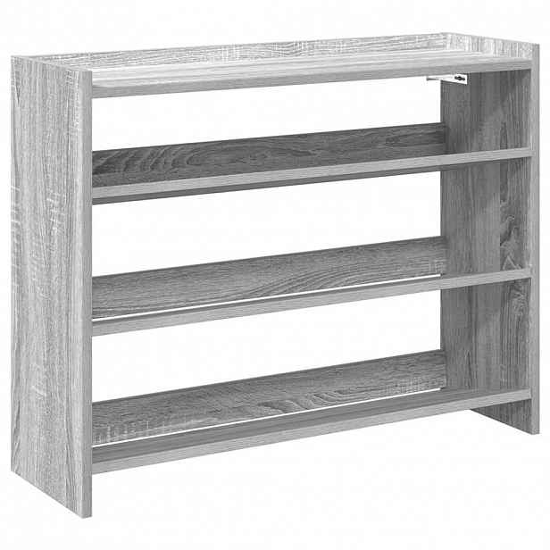 vidaXL Botník šedý sonoma 80x25x62 cm kompozitní dřevo