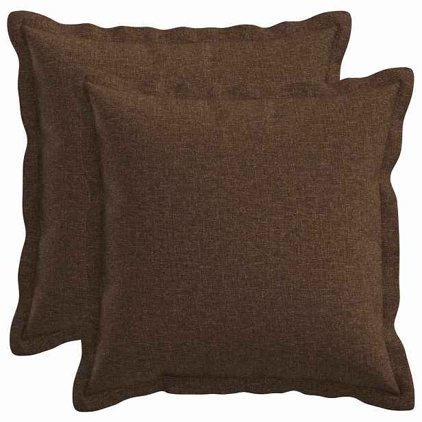 vidaXL Povlak na polštář 2 pcs HOUTEN Hnědá 50 x 50 cm Falešný len
