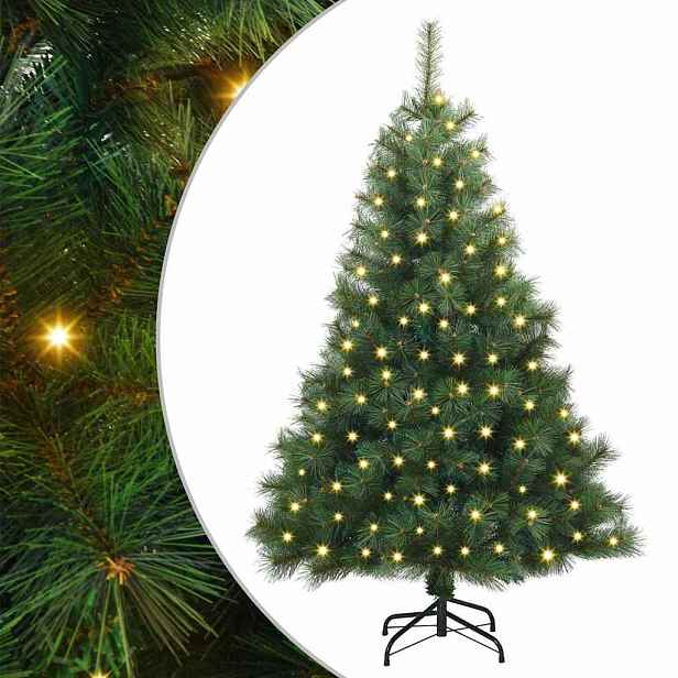 vidaXL Umělý vánoční stromeček s stojanem Zelená 120 cm PE a PVC
