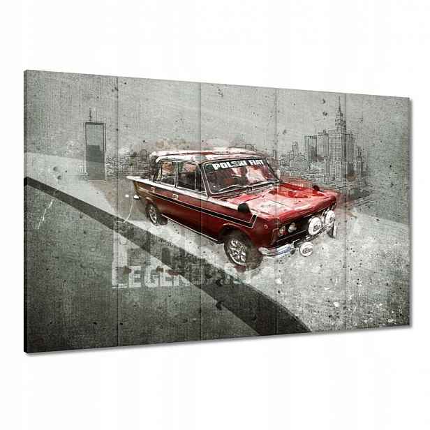 Obrazy 100x70 Červený Velký Fiat 125p