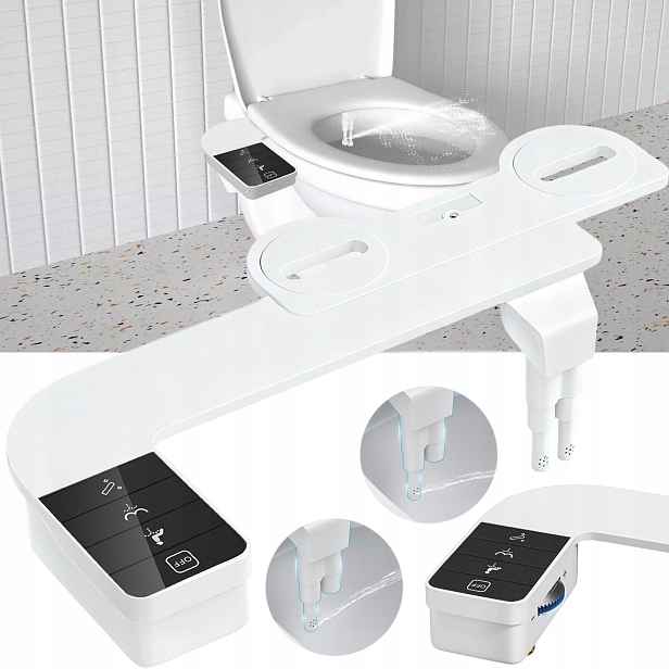 Bidet Na Toaletu Nástavec Na Mytí Bidetu Tryska Dvojité Trysky Multifunkční