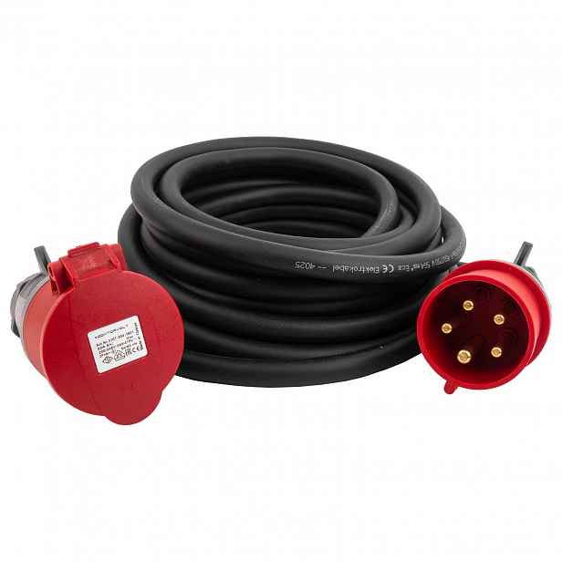 Prodlužovací Kabel 10 m 400V Cee 16A 5P IP44 gumový kabel H07RN-F 5x4mm2