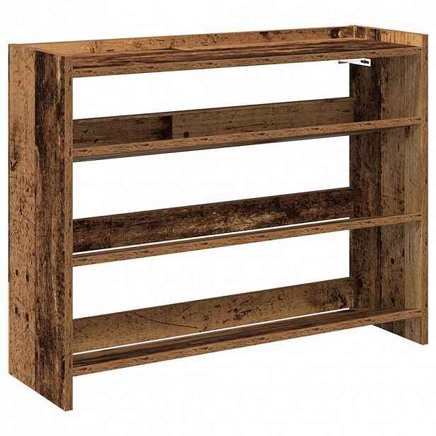 vidaXL Botník old wood 80x25x62 kompozitní dřevo