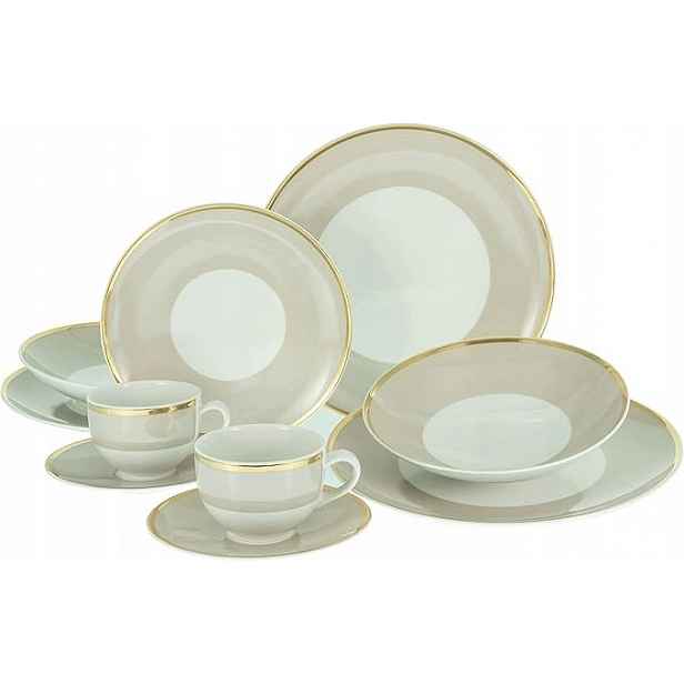 CreaTable Festive Creme 23774 servis kombi 10 ks porcelán zlatý