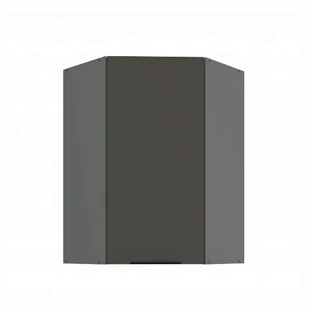 Horní rohová skříňka Aria ANT 60x60 GN-90 1F (45°) Barva korpusu: Antracit, Barva dvířek: GR - Graphite AFM