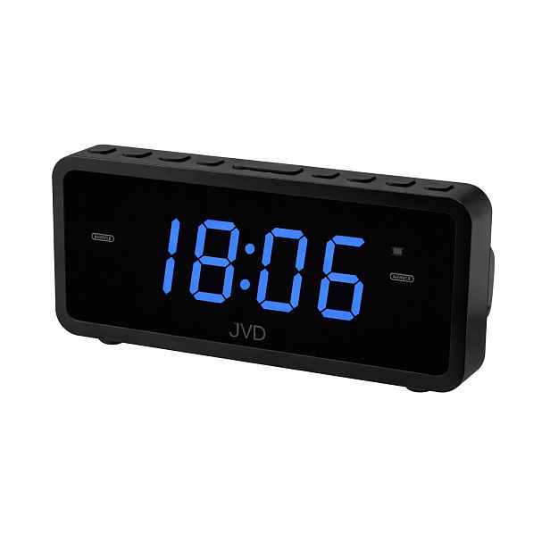 Modrý Přehledný Budík S Led Displejem, Alarm, Vibrace, Číslice 3 CM Jvd SB701.2