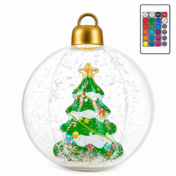 Velká Nafukovací Led Vánoční Koule 60 CM Rgb Dálkové Ovládání Vánoční Stromek