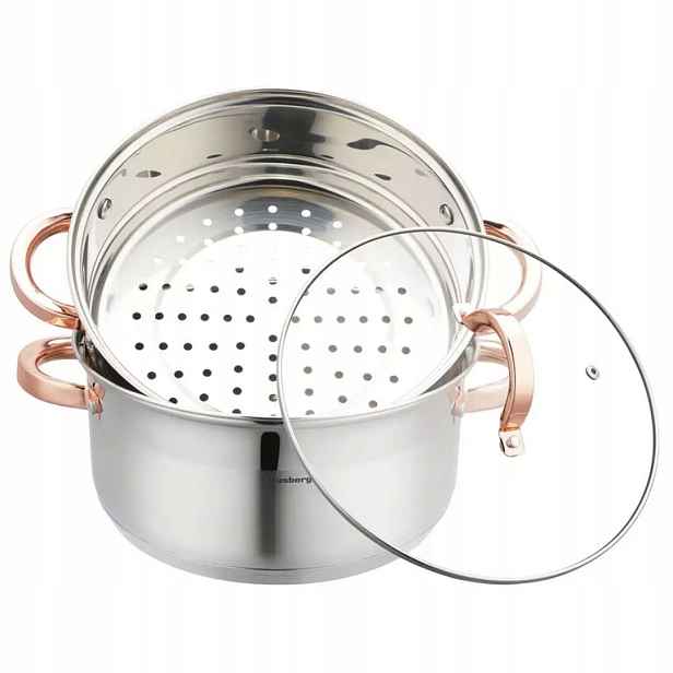 Hrnec Na Páru Klausberg 3 Díly 24 cm KB-7734 Rose Gold