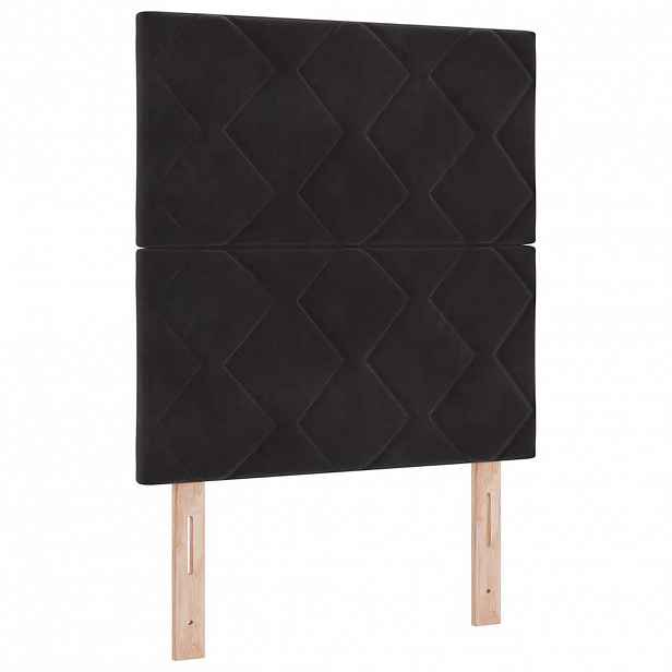 vidaXL LED hlavová deska Černý 80 cm samet