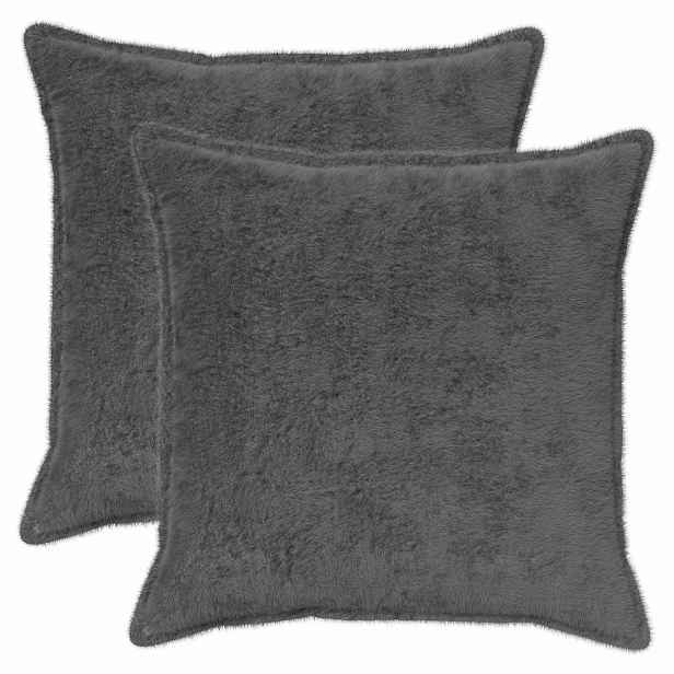 vidaXL Povlak na polštář 2 ks HOUTEN Tmavě šedá 55 x 55 cm