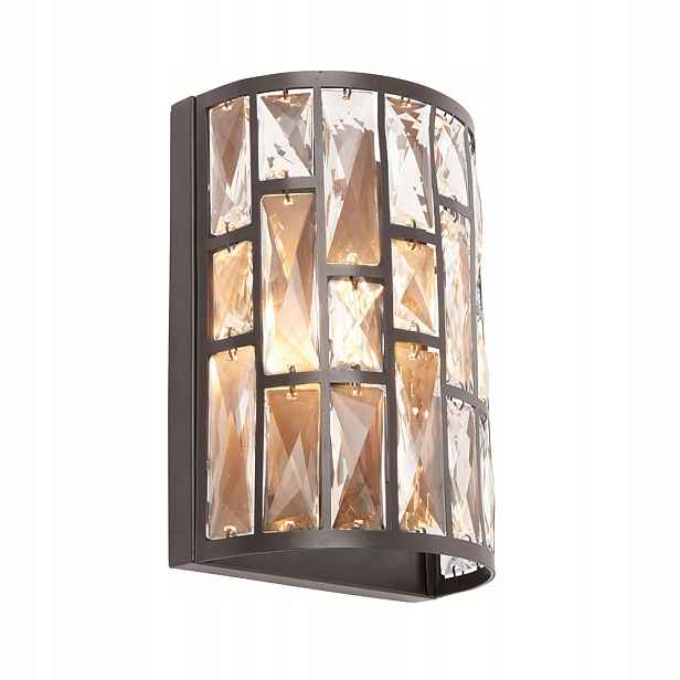 Endon Nástěnné svítidlo Art Deco Belle E14 40W Křišťál Hnědá