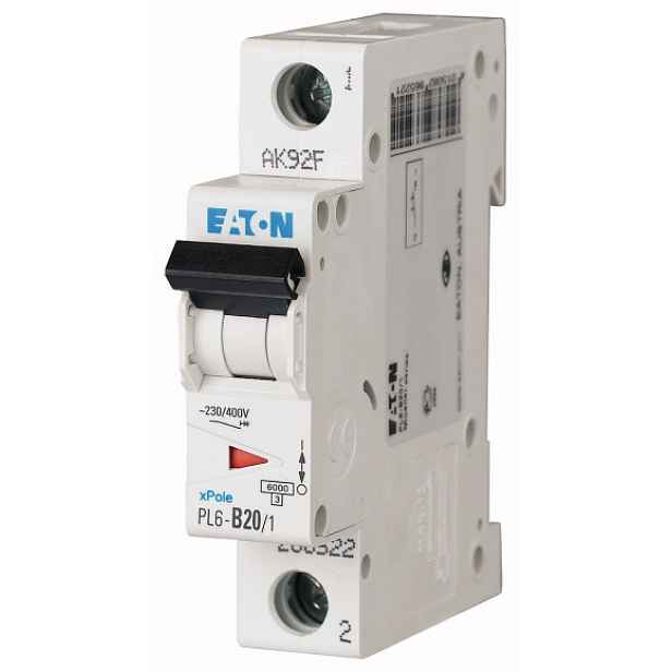 Jistič Eaton PL6-B20/1 6 kA B 20 A