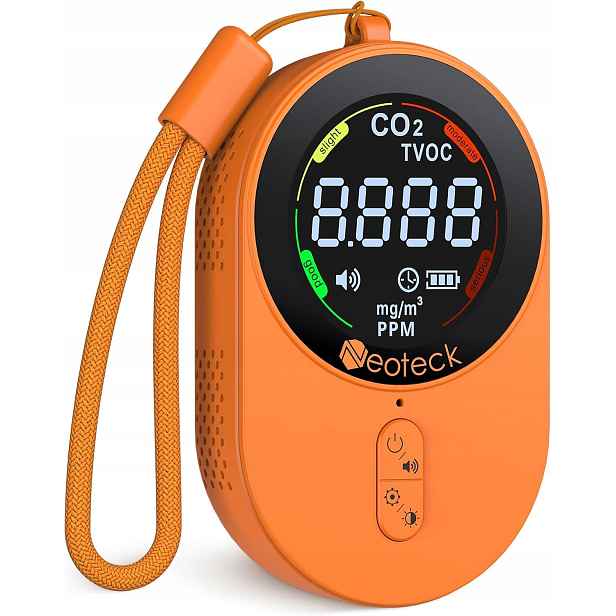 Monitor Kvality Vzduchu Detektor Neoteck CO2 Světelný Alarm Tvoc