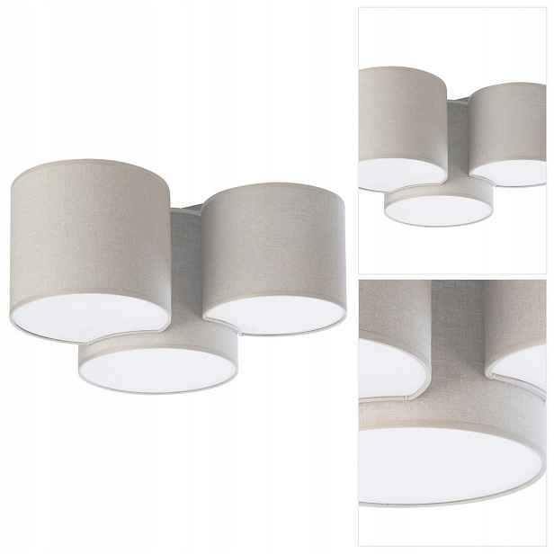 Stropní svítidlo šedá Mona, moderní, tři zdroje do obývacího pokoje Tk Lighting