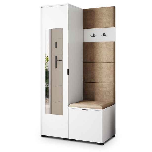 MASSENO MODERNÍ PŘEDSÍŇOVÁ SESTAVA VIRA, 95/181/51 cm, bílá