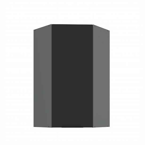 Horní rohová skříňka Aria ANT 60x60 GN-108 1F (45°) Barva korpusu: Antracit, Barva dvířek: BL - Black AFM