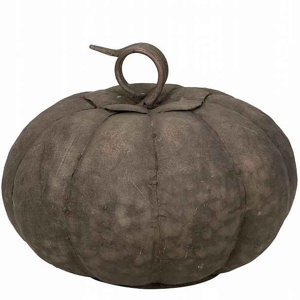 Figurka Dýně Loft 24 cm Na Halloween Podzim Kovová Ozdobná Do Domácnosti Velká