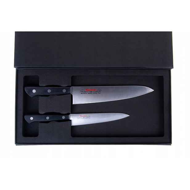 Sada 2 nožů Masahiro Bwh chef 21 cm petty 15 cm MBS-26 Seki Japan