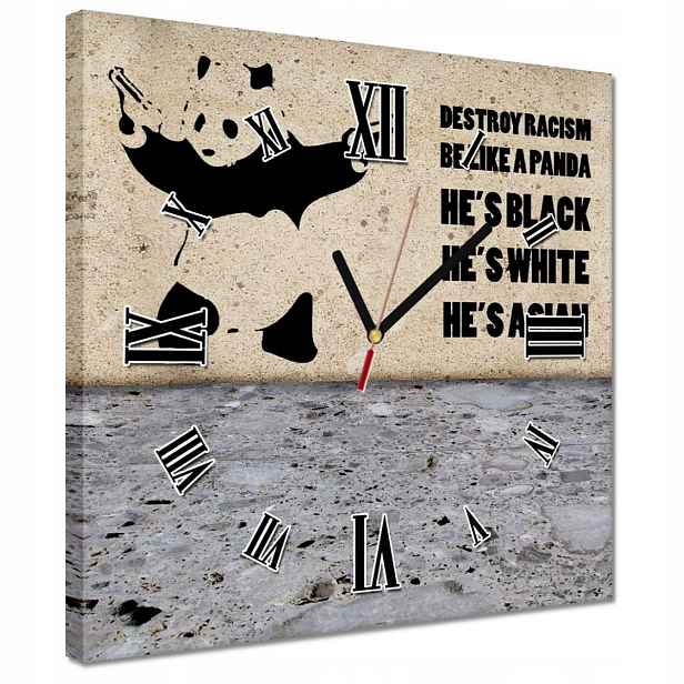 30x30 Banksy Panda Hodiny