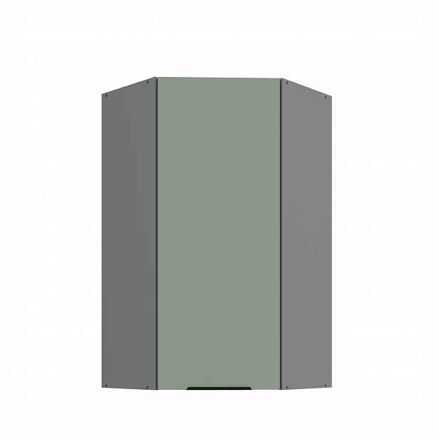 Horní rohová skříňka Aria ANT 60x60 GN-108 1F (45°) Barva korpusu: Antracit, Barva dvířek: SA - Aquamarine AFM