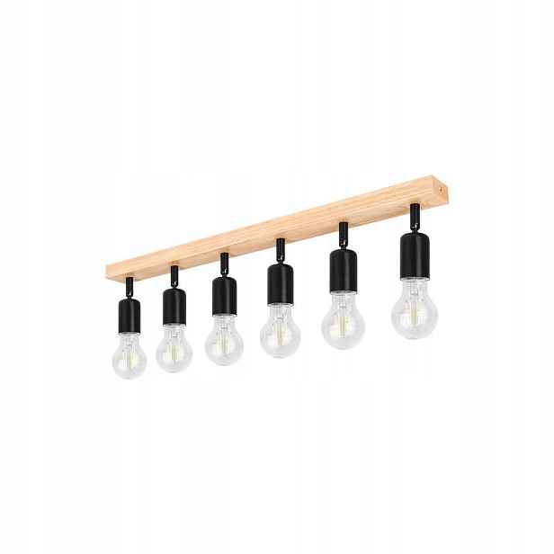 Led Nástěnné Svítidlo Moving E27 50W Černé Dřevo IP20 Rotace 350 Stupňů
