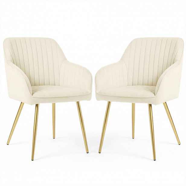 RAUMHIRSCH FURNITURE ČALOUNĚNÁ ŽIDLE, sada 2 ks, kovové nohy zelené, zlaté 54,5/82/58