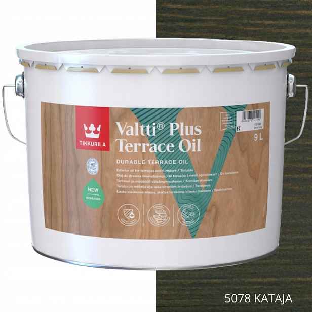 Tikkurila Olej Na Dřevo Valtti Plus Terrace Oil 9 L Barva 5078 Ketaja
