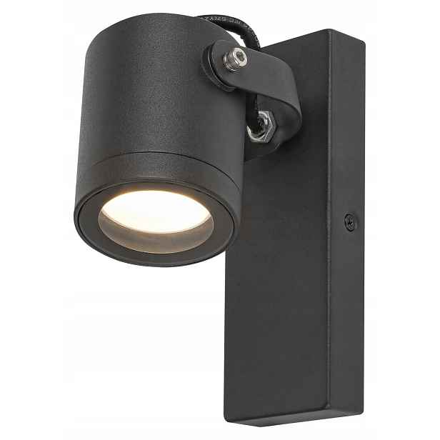 Zahradní nástěnné svítidlo industriální antracit, nastavitelný reflektor Rabalux