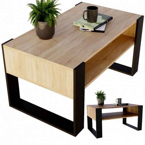 CraftPAK KONZOLOVÝ STOLEK z dřevotřísky, obdélníkový, stabilní, dub Sonoma 45/53,6/92 cm