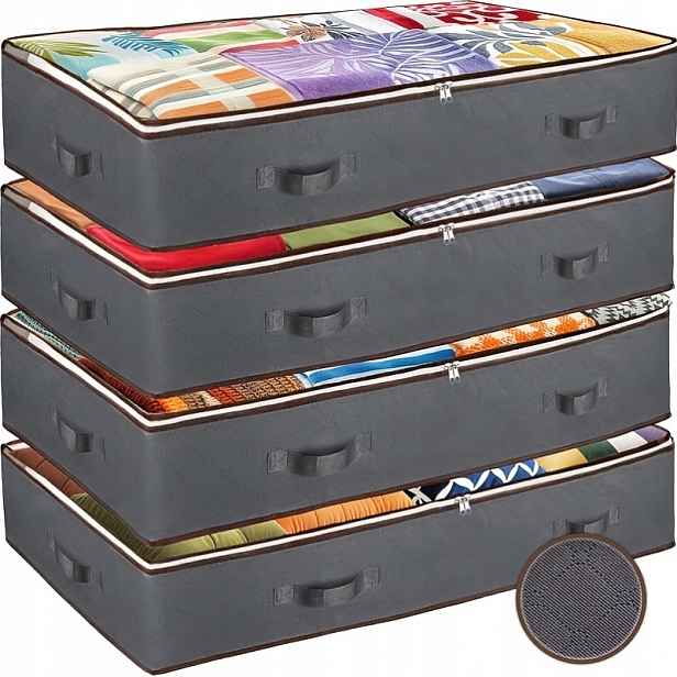 4X Organizér Obal Na Povlečení Přikrývka Boty Oblečení Do Skříně Pod Postel