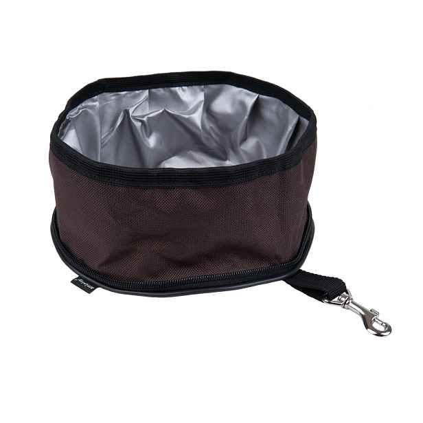 Cestovní miska pro psy TRAVELLING hnědá velikost S/M, L/XL Rozměr: L/XL - 23 [ø] x 11 [h] cm