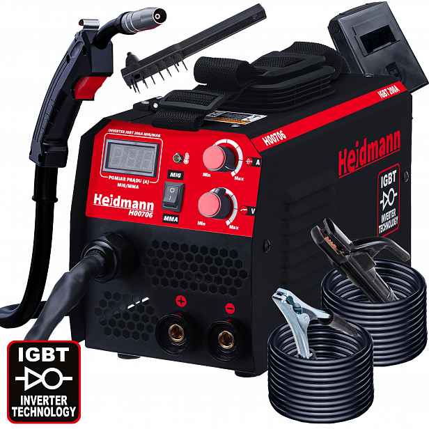 Invertorová Svářečka Migomat Flux Poloautomat 20 200 A 230 V 3,7 kVA