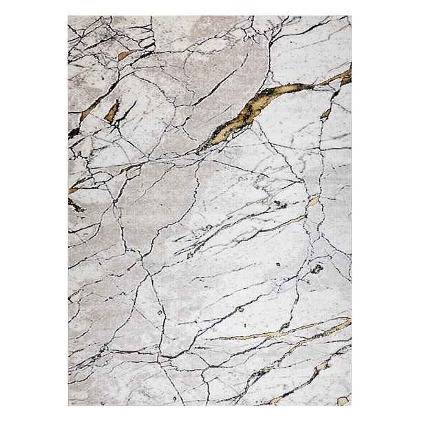 Kusový koberec Gloss 529A 53 3D mramor ivory/beige, 80x150, béžová, kancelář, Dywany Łuszczów