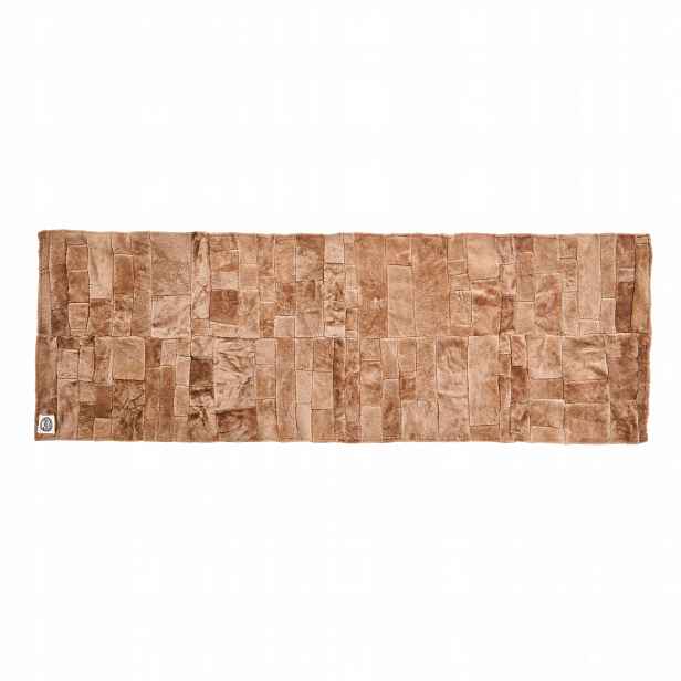 Přehoz z ovčí kůže „Patchwork“ 80 x 160 cm Hnědá *přírodní*