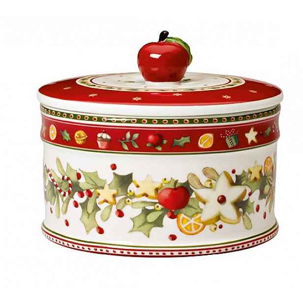 Villeroy & Boch Winter Bakery Delight vánoční dóza na cukroví, 11 x 13 cm, bílá