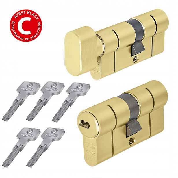 Dvě vložky Abus na jeden klíč D10+KD10MM 30/30G mosaz