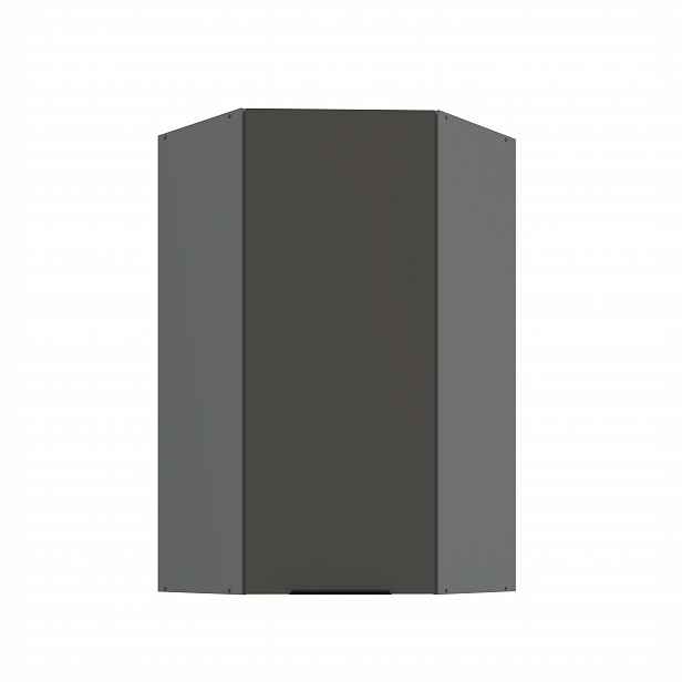 Horní rohová skříňka Aria ANT 60x60 GN-108 1F (45°) Barva korpusu: Antracit, Barva dvířek: GR - Graphite AFM