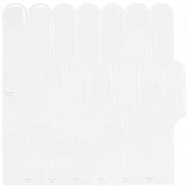 vidaXL Dlaždice s peřím 20 ks Bílá 30 x 30 cm Polyuretan a PET