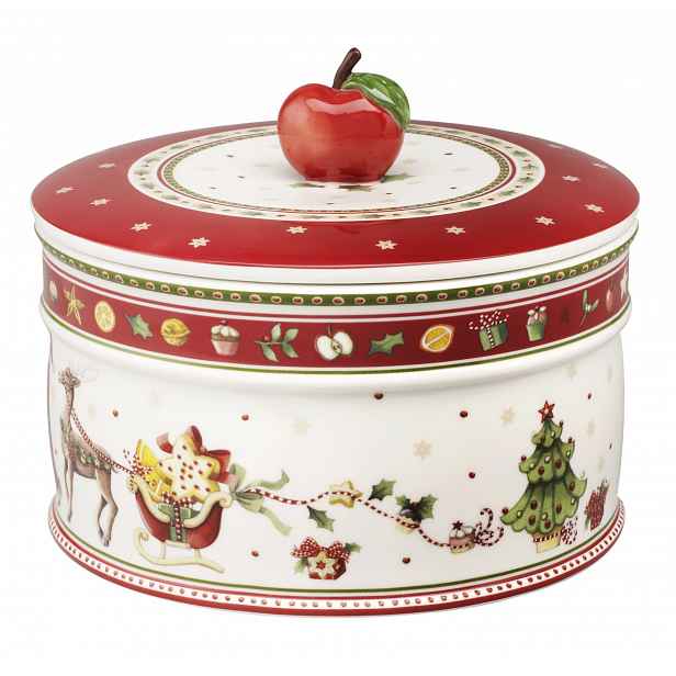Villeroy & Boch Winter Bakery Delight vánoční dóza na cukroví, 13 x 17 cm, bílá