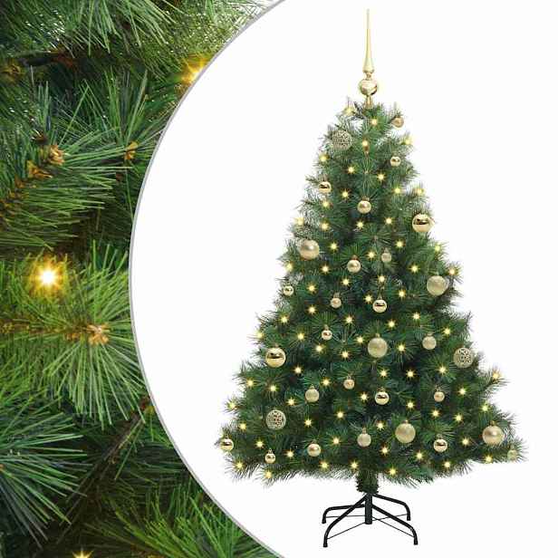 vidaXL Umělý vánoční stromeček s stojanem Zelená 120 cm PE a PVC
