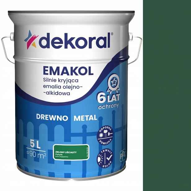 Dekoral Smalt Emakol Strong 5 L Zelený Listový Lesk