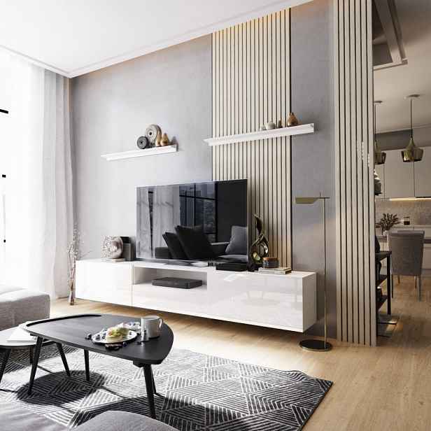 Elegantní obývací stěna BRADT 21 - bílá