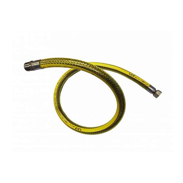 K.A.S. Plynová připojovací nerezová hadice 50 cm 1/2" x 1/2" - závit - matka (nerezový vlnovec)