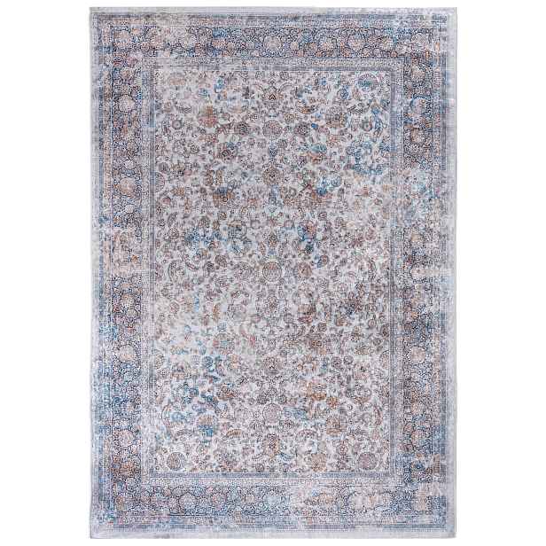 Koberec do obývacího pokoje grafitový 120x170 cm vintage, orientální, měkký na praní