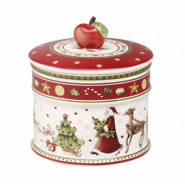 Villeroy & Boch Winter Bakery Delight vánoční dóza na cukroví, 12 x 11 cm, bílá