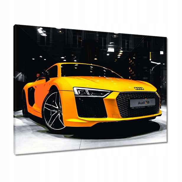 Obrazy 80x60 Žluté Audi R8